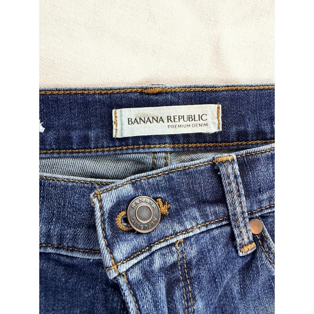 Banana Republic Premium Denim Skinny Ankle Jeans 25 Petite Dark Wash Stretch - Picture 2 of 9